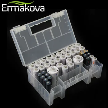 ERMAKOVA Plástico Rígido compartimento da Bateria/Organizador/Titular/Recipiente de Armazenamento da Bateria Caixa para AAA,AA,bateria de 9V,Leitor de Cartão e Cartão SD