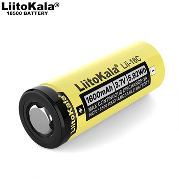 2023 LiitoKala Lii-16C 18500 1600mAh 3.7 V bateria Recarregável Recarregavel bateria de iões de lítio para lanterna LED