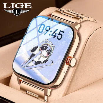 LIGE Smart Watch Chamada Bluetooth Smartwatch da frequência Cardíaca de Suspensão de Monitoramento de Desporto Relógios Impermeável de Fitness Tracker Relógios Digitais