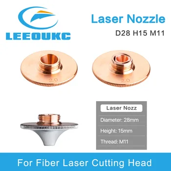 LEEOUKC Laser Bicos Única Dupla Camada de Diâmetro.28 milímetros de Calibre 0.8 - 4.0 Utilizados Para HSG/Glorystar WSX de Laser a Fibra, o Corte de Cabeça