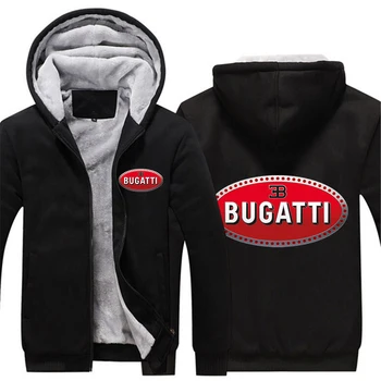 2022 Bugatti Logotipo Hoodies Homens Casaco de Lã, Forro da Jaqueta com Capuz Primavera, Outono de Alta qualidade Camisolas Mans Casaco com carapuço