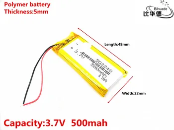 3,7 V 500mAh 502248 de Polímero de Lítio Li-Po li ion Recarregável Bateria de Lipo células Para o orador de Bluetooth GPS PDA Tacógrafo