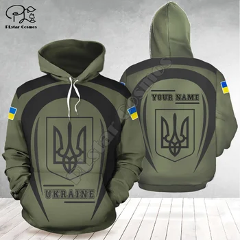 País de Bandeira da Ucrânia Exército Camo Soldado ucraniano Pulôver de Treino 3DPrint Homens/Mulheres Harajuku Casual Engraçado Jaqueta com Capuz 2X