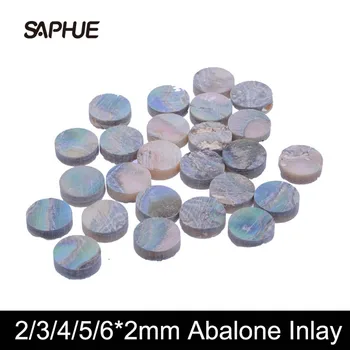 20pcs 2/3/4/5/6*2mm Colorido Abalone Inlay em Abalone Branco Pérola Shell de Pontos para Cavaquinho Acústico Violão Braço