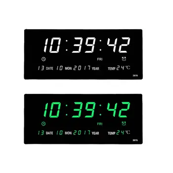 Balcão de Relógios com Segundos de Números Grandes de Decoração de Parede de LED Relógio de Café, Casa de Idosos, Adultos, Crianças
