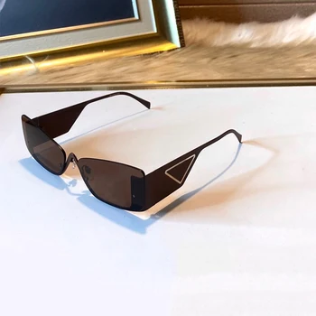 Moda Armação de Metal Clássico, Mulheres de Óculos de sol Triângulo Design SPR59Z Polarizada de Luxo Senhora de Óculos Com Embalagem