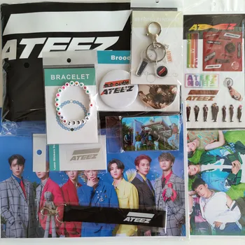 Kpop ATEEZ ATINY ZERO FEBRE Parte 2 Todos Para a Ação Teaser A Expedição Tour Chave da Cadeia de Cartões fotográficos Adesivo de Cartazes Amarra Conjunto