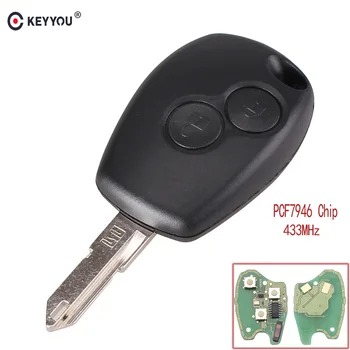 KEYYOU Chave Remota PCF7946 Chip 433MHz Para Renault Trafic Vivaro Primastar Movano 3 Botão de Substituição de cd, Entrada Sem chave Fob 206