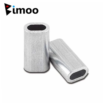 Bimoo 100pcs Pack Premium Única de Alumínio Mangas para Monofilamento Aparelhamento de Rastreamento Líder Frisa 1.0 mm 1,2 mm a 1,5 mm