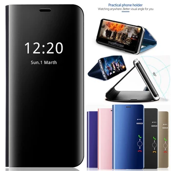 Smart Mirror Case Para Samsung Galaxy S20 Ultra S8 S9 S10 Nota 8 9 10 Mais A10 A20 A30 A40 A50 A70 A80 A30s Flip Book Tampa Do Telefone