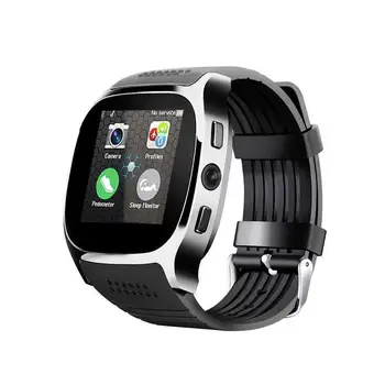 T8 Bluetooth Esportes Inteligente Relógio Com Câmera de Suporte do Whatsapp SIM TF Cartão de Chamada Smartwatch Para Telefone Android Pedômetro Inteligente Weara